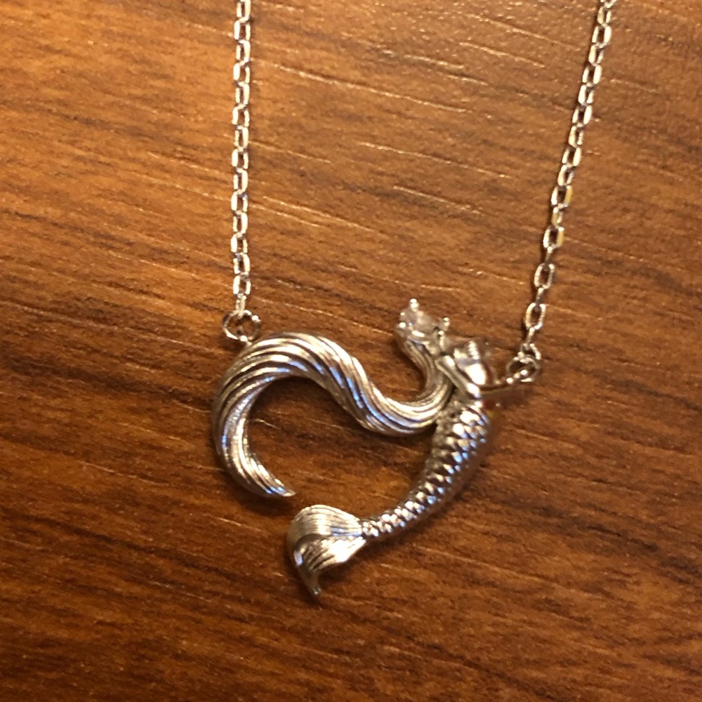 Mermaid silver necklace